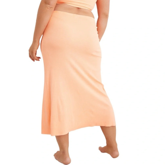AERIE BEACHWALK MIDI SKIRT Iced Apricot Ladies Size XS - Picture 3 of 5